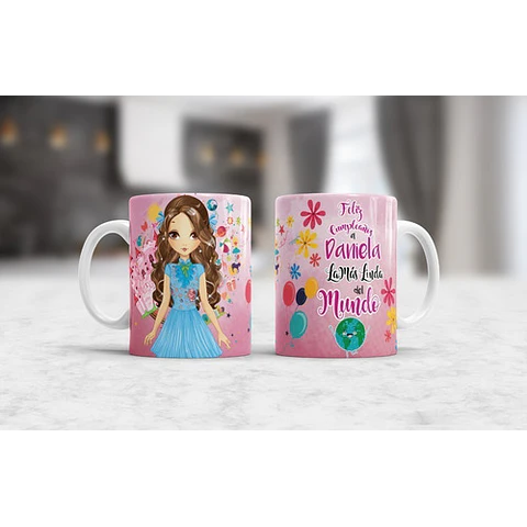 Kit Diseños Plantillas Tazas Feliz Cumpleaños Sublimación M1