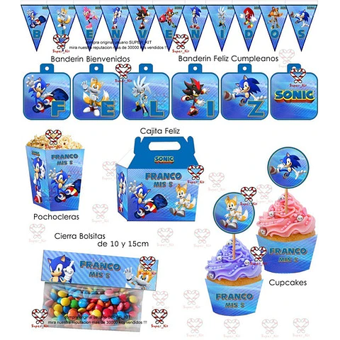 Kit Imprimible Sonic Editable