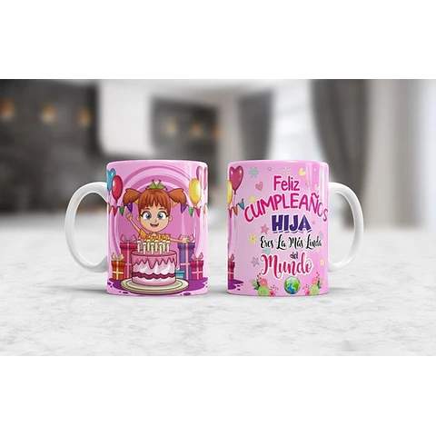 Kit Diseños Plantillas Tazas Feliz Cumpleaños Sublimación M1
