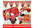Kit Imprimible Minnie Roja Con Candy Bar 100% Editable