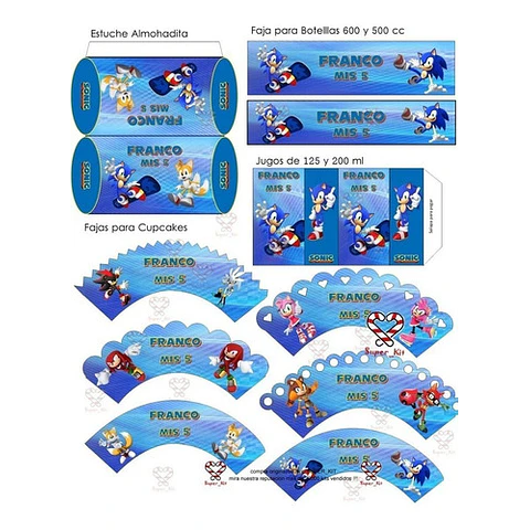 Kit Imprimible Sonic Editable