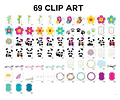 Kit Digital Ositos Panda Clipart Png + Papeles Digitales