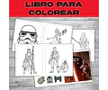 Star Wars Librito Imprimible Para Colorear Personalizable