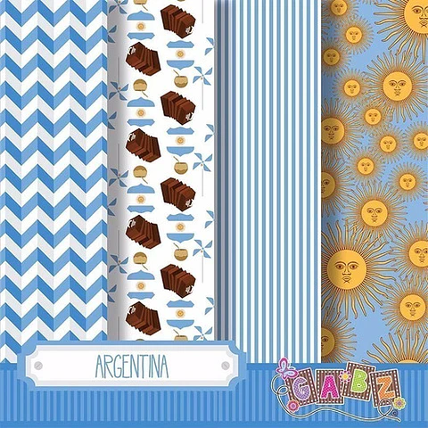 Kit Imprimible Argentina 14 Imágenes 4 Fondos