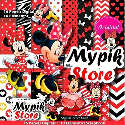Papeles Fondos E Imagenes Png Digitales Minnie Roja Mps