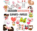Kit Colección San Valentín Enamorados Clipart Y Papeles 