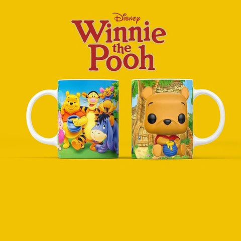 Kit Diseños Plantillas Tazas Winnie Pooh Funko Sublimación 