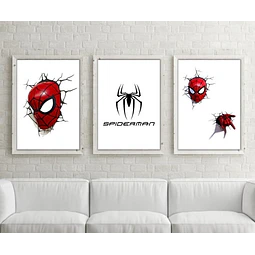 Kit X 3 Láminas Imprimibles De El Hombre Araña