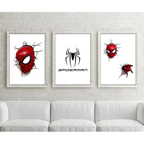 Kit X 3 Láminas Imprimibles De El Hombre Araña