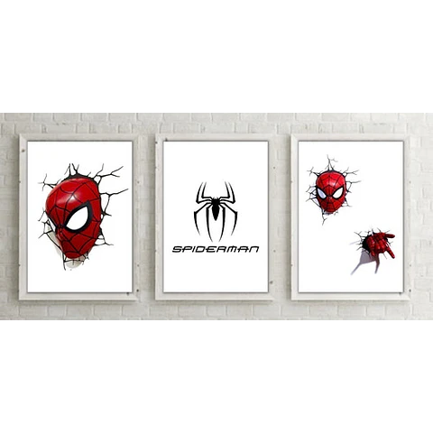 Kit X 3 Láminas Imprimibles De El Hombre Araña
