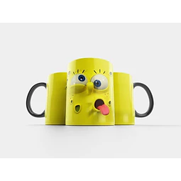Kit Diseños Plantillas Tazas Bob Esponja Sublimación