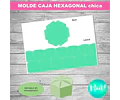 Kit Imprimible Molde Caja Hexagonal 3 Tamaños Editables
