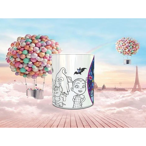 Pack Plantillas De Tazas Para Colorear Infantiles Sublimar