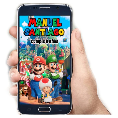 Video Invitación Digital Animada Super Mario Bros Whats App