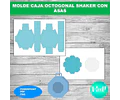 Kit Imprimible Molde Caja Octogonal Shaker Con Asas Editable