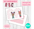 Kit Imprimible Letras 3d Editables Bebés Llorones