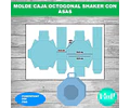 Kit Imprimible Molde Caja Octogonal Shaker Con Asas Editable