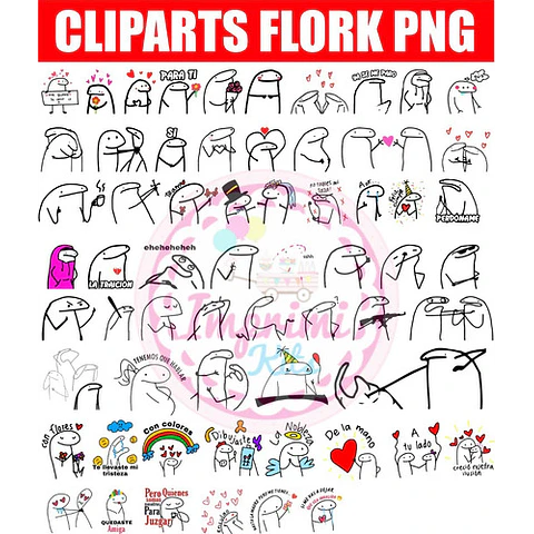 Kit Flork Imagenes Cliparts Y Fondos Deformitos Sublimar