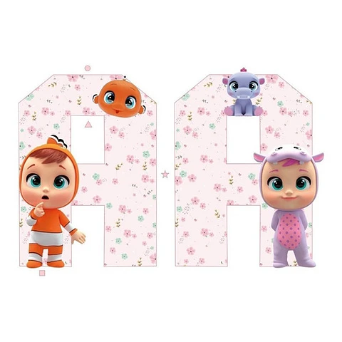 Kit Imprimible Letras 3d Editables Bebés Llorones