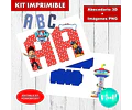 Kit Imprimible Paw Patrol Letra 3d Editable Patrulla Canina