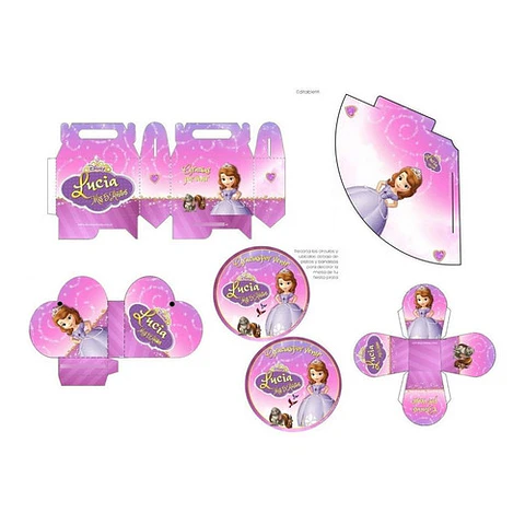 Kit Imprimible Candy Bar Princesita Sofia El Mas Completo