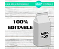 Caja Grande Milk Box Imprimible Animales Del Bosque 