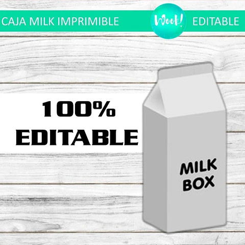Caja Grande Milk Box Imprimible Animales Del Bosque 