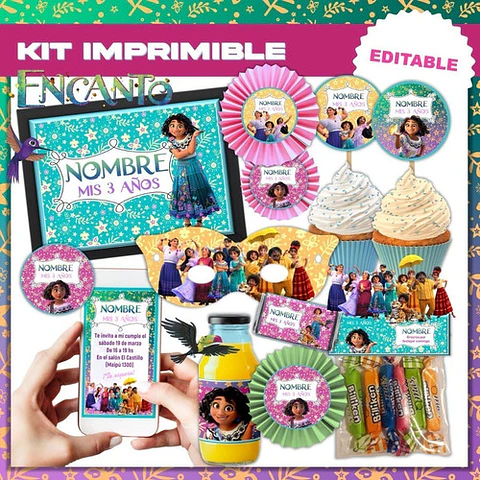 Kit Imprimible Encanto Disney Deco Y Candy Editable Modelo 2