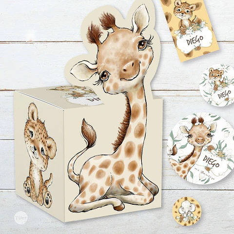Kit Imprimible Animales De La Selva Acuarela Safari Babies