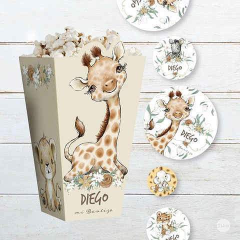 Kit Imprimible Animales De La Selva Acuarela Safari Babies