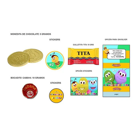 Kit Imprimible Candy Bar Bichikids El Mas Completo