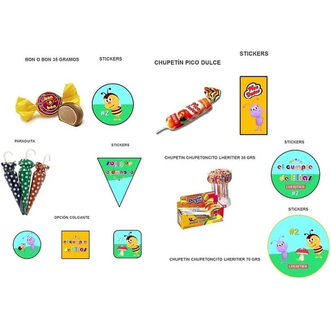 Kit Imprimible Candy Bar Bichikids El Mas Completo