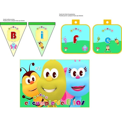 Kit Imprimible Candy Bar Bichikids El Mas Completo