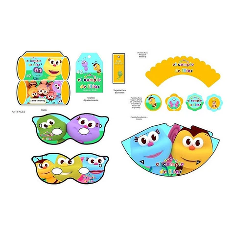 Kit Imprimible Candy Bar Bichikids El Mas Completo