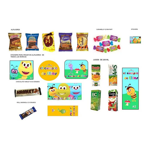 Kit Imprimible Candy Bar Bichikids El Mas Completo