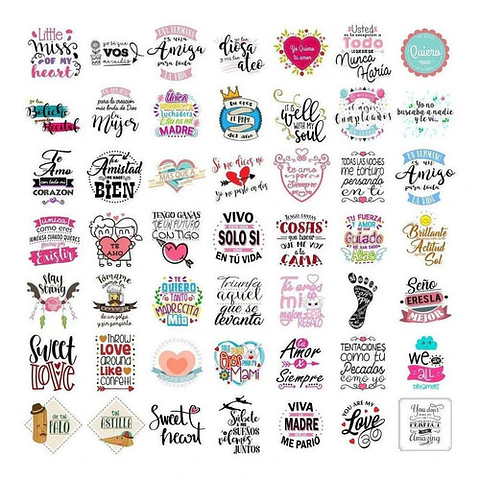 3000 Vectores De Frases Para Frascos Botellas Pared Cuadros