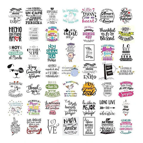 3000 Vectores De Frases Para Frascos Botellas Pared Cuadros
