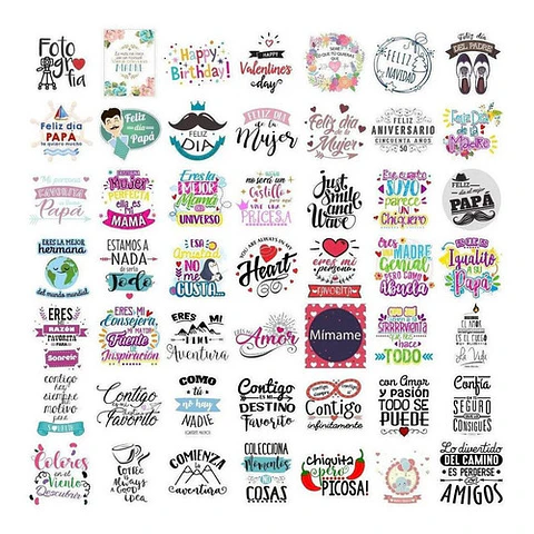 3000 Vectores De Frases Para Frascos Botellas Pared Cuadros
