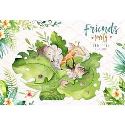 Cliparts Png Animales Del Bosque Acuarela Watercolor Pa24
