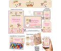 Kit Imprimible Osita Princesa Editable