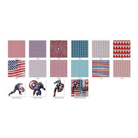 Kit Imprimible Pack Fondos Clipart - Capitán America