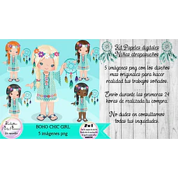 Cliparts Imagenes Png Niñas Boho Chic Girls Atrapasueño