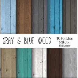 Kit Imprimible Textura Madera Color 04 -10 Fondos