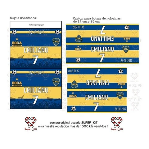 Kit Imprimible Boca Futbol Editable