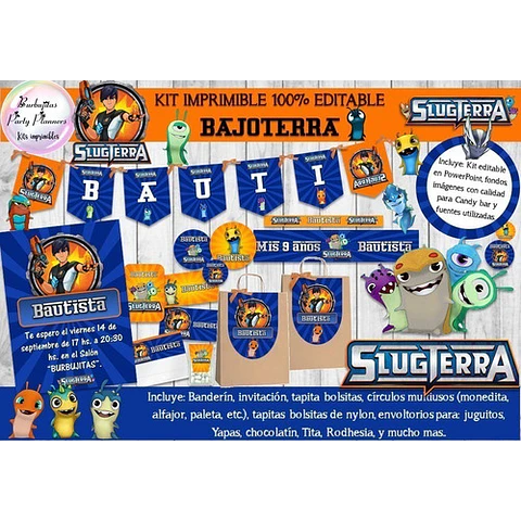 Kit Imprimible Candy Bajo Terra 100% Editable