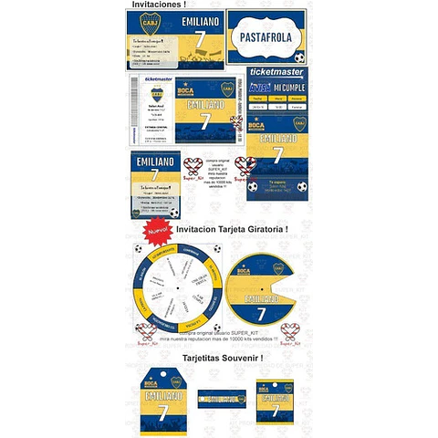 Kit Imprimible Boca Futbol Editable
