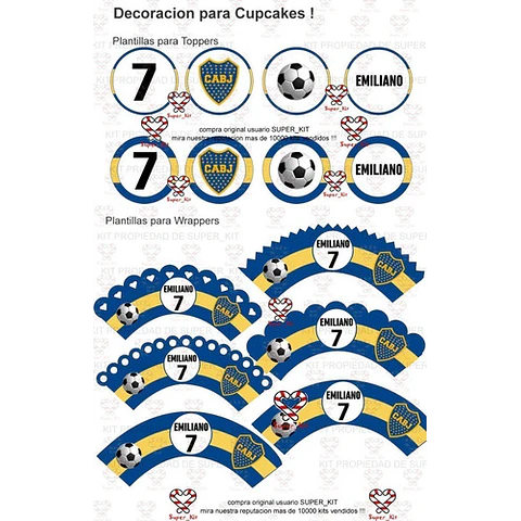 Kit Imprimible Boca Futbol Editable