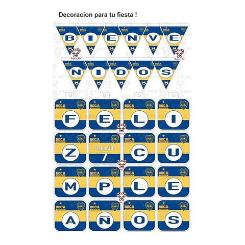 Kit Imprimible Boca Futbol Editable