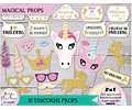 Unicornio Photo Booth Props - 30 Unicorn Props