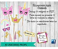 Unicornio Photo Booth Props - 30 Unicorn Props